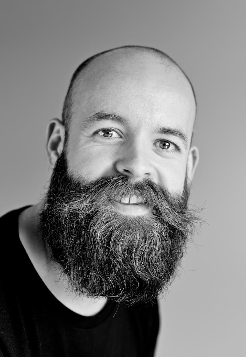 Elderly man smiling